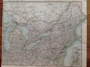 United States Engraving 1891 Map Petermann United Stieler's Hand Atlas Weiler - Picture 1 of 1