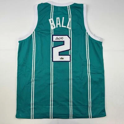 Facsimile Autographed LaMelo Ball #2 Rookie Charlotte Teal Reprint Jersey XL - Image 1 of 4
