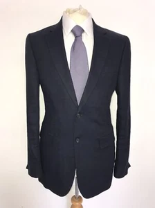 JAEGER - Mens NAVY BLUE LINEN SUIT - 40 Reg - W34 L32 - GORGEOUS - Picture 1 of 9