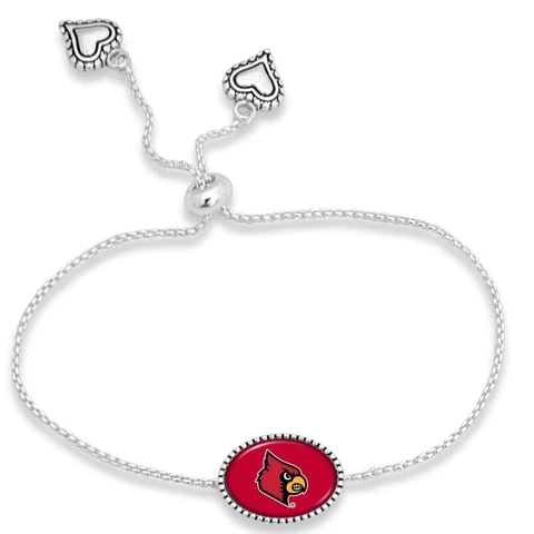 New Louisville Cardinals Silver Charm Bracelet, Gift for Her Mom Cover