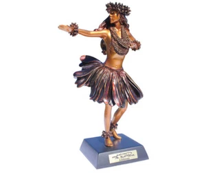 KILOHINANI Heavenly Gaze Hawaii Hula Statue Kim Taylor Reece Bronze Color - Picture 1 of 1