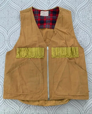Vintage 1950's WESTERN FIELD Hunters Vest w/Game Pouch & 12 Shell Pockets - SM - Image 1 of 4