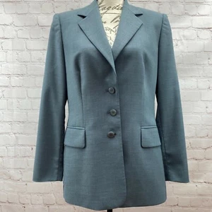 Vintage (80er Jahre) ESCADA grauer Blazer, Schurwolle, Gr. 40 (mittel), Revers, 4 Knöpfe - Bild 1 von 8