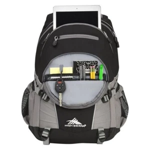 High Sierra Black Loop Tech Backpack Travel Work Bookbag Tablet Sleeve 1size New - Picture 1 of 7
