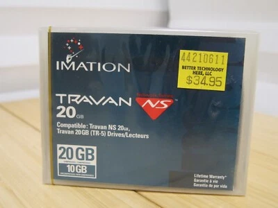 NOS Imation Travan 20GB Data Tape TR-5 Network Series New Sealed - Image 1 of 4