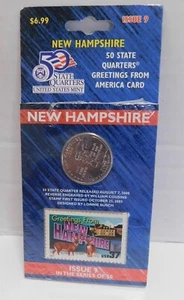 2000 State Quarter NH Coin & 37 Cent Stamp Sealed Set - Picture 1 of 8