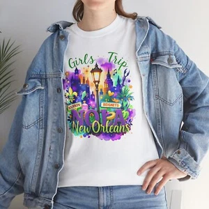 New Orleans Girls Trip Tee, Vacation Shirt Mardi Gras T-Shirt, Travel Bourbon St - Picture 1 of 24