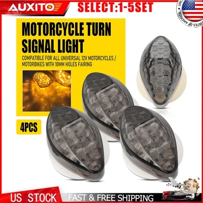 LED Flush Mount Front Turn Signal Blinker Fit Honda CBR600RR CBR600F4/F4i 4-20X - Image 1 of 2