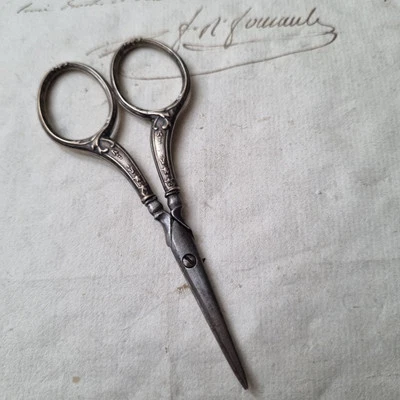 Ciseaux Anciens Couture en Argent XIXè Victorian French Silver Sewing - Photo 1/4
