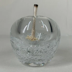 Vintage Blodgett Bubble Glass Oil Lamp Clear Hand Blown Teacher’s Apple Decor - Picture 1 of 11