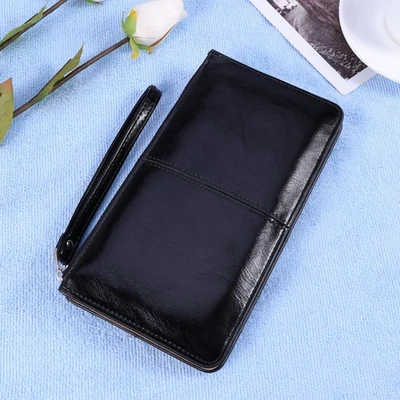  Portafoglio donna Portafoglio con cerniera Fibbia Clutch Borsa Porta cellulare - Immagine 1 di 4