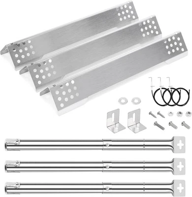 GFTIME Brennerabdeckung Edelstahl 40,2 cm für Rösle Videro G2-G6, 3 Stück