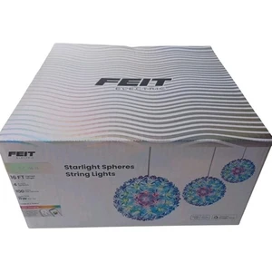 (Set of 4) Electric Starlight Spheres String Lights by Feit (Multicolored) - New - Picture 1 of 5