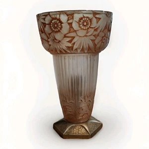 Georges Leleu lampe Art Déco Pâte De Verre Moulé 1930 Signé ,LR Leleu  Robillard - Imagen 1 de 24