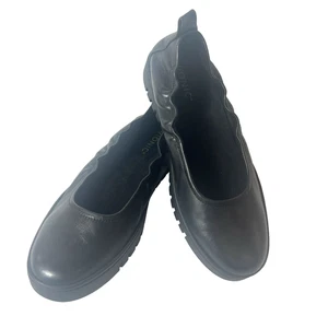 Vionic bequeme lässige schwarze Leder-Slipper Ballerinas Damengröße 9 breiter Schuh - Bild 1 von 11
