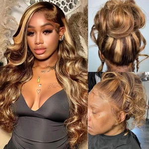 360 Lace Front Wigs Human Hair Full Lace Human hair Wigs Ombre Lace Frontal 1... - Picture 1 of 7