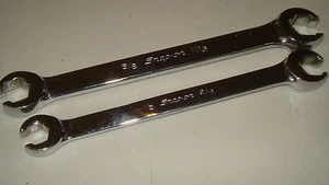 2 SNAP ON DOUBLE END FLARE NUT WRENCHES 6 POINT WRENCHES NO.RXFS1618A RXFS2022A - Picture 1 of 5