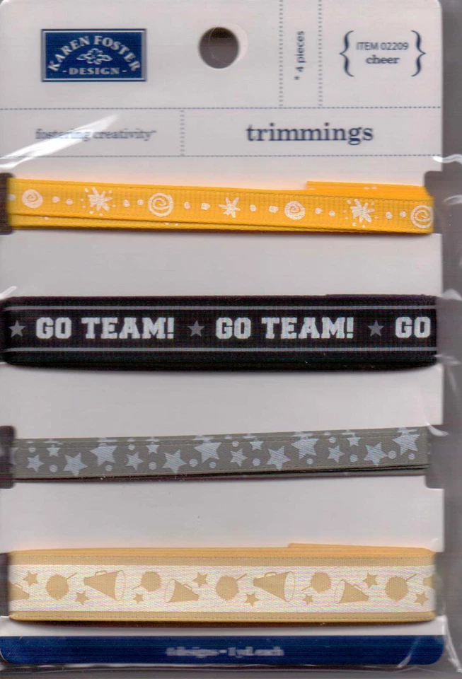 Karen Foster Ribbon sets of 4 different ribbons~Several Varieties~Holiday, Cheer - Image 1 of 1