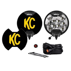 KC HiLITES Slimlite Spot Beam LED Light Pod System Pair/ 2 Pack Waterproof & Adj - Picture 1 of 19