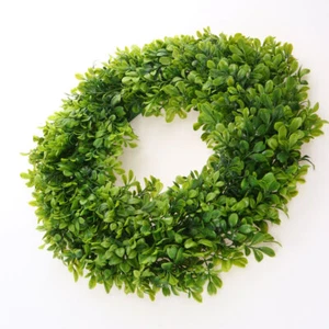 Faux Buchsbaum Kranz Künstliche Buchsbaum Kranz Outdoor Greenery Blätter Kranz - Bild 1 von 11