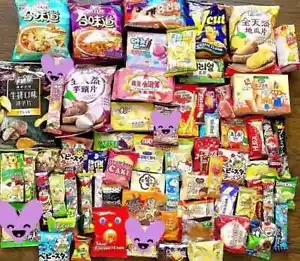 80 Pieces With Drink & Ramen Mix Variety Asian Snack Box Japanese Korean Taiwan - Picture 1 of 9