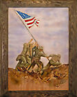 Raising The Flag On Iwo Jima , 24" x 36" American Patriotic Art by Katie West