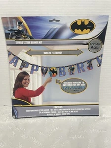 BATMAN Add an Age Happy Birthday JUMBO letter  banner  kit - Picture 1 of 2