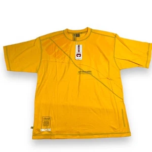 NWT Short Sleeves Long T-Shirt Yellow Y2K CLENCH JEANS Men's - Picture 1 of 15
