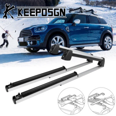For Mini Cooper Car Snow Ski Snowboard Roof Racks Carriers Mount Slide w/ Lock Foto 1 de 4