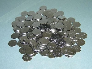 200 NUEVOS 1/2 MEDIO DÓLAR DE ACERO INOXIDABLE - TAMAÑO 50 CENTAVOS - FICHAS DE MÁQUINA TRAGAMONEDAS - 30PAI - Imagen 1 de 6