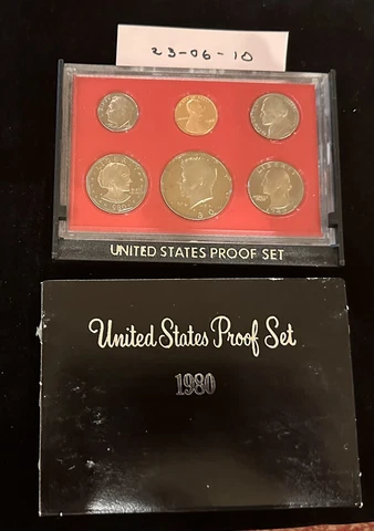 1980  S United States Proof Coin Money Set  6 Coins -   06-10 Cover