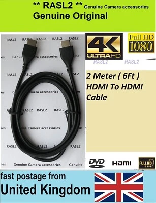 Camera / Camcorder To HD 4K HDMI TV Monitor Projector Cable For Canon JVC Sony - Image 1 of 4