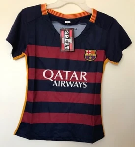 Women F.C. Barcelona Qatar Airways Dri Fit Soccer Jersey NWT ( XS ) - Picture 1 of 3