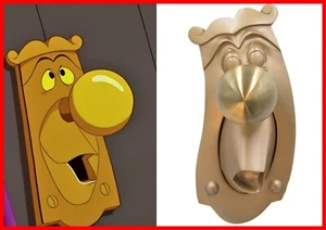 Alice in Wonderland GOLD door knob working prop complete set RIGHT SIDE key door - Picture 1 of 5