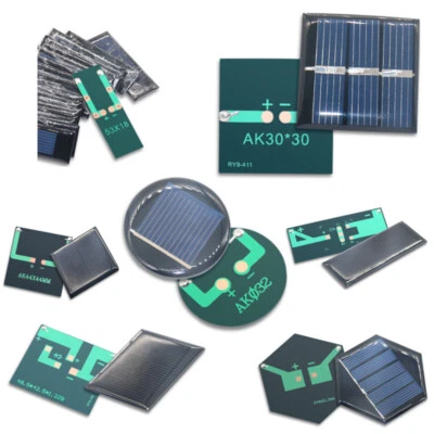 Solarzelle Solarpanel 0.5V 1V 1.5V 2V 2.5V 3V 4V 4.5V 5V 5.5V 6V 7V 10V - Bild 1 von 4
