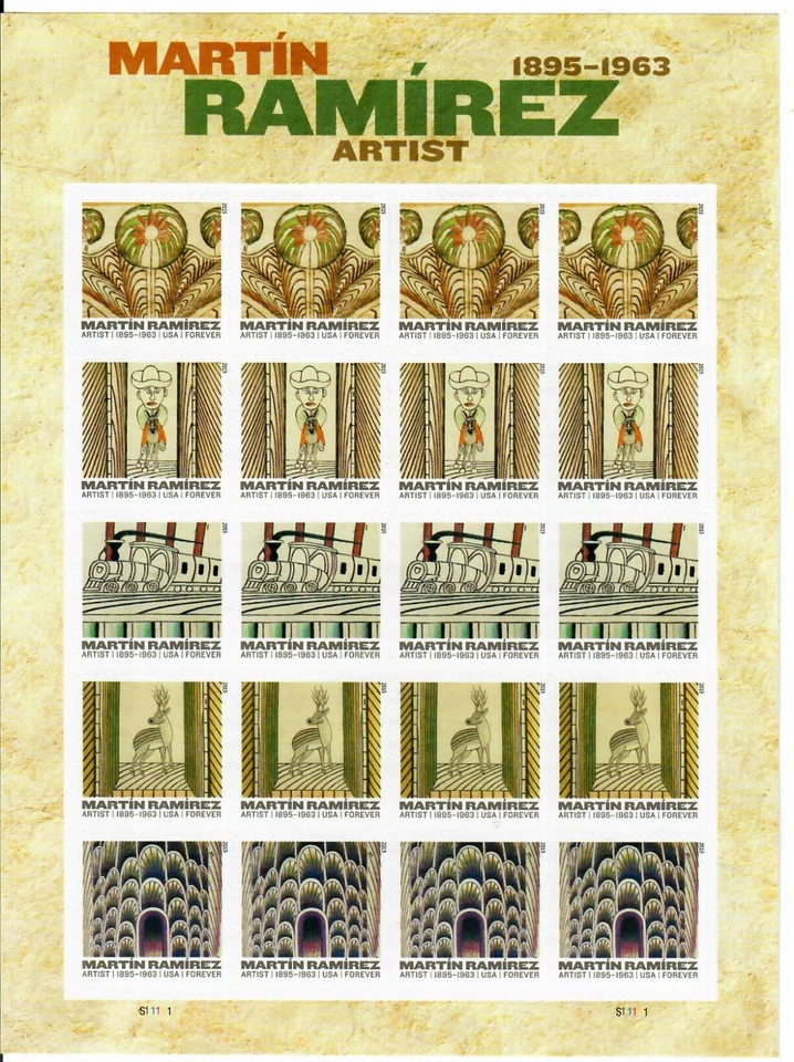 Scott 4968-4972 Forever Martin Ramirez  MNH Free shipping in the US - Image 1 of 1