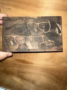 Printing Block “ Dollar Day “ Wood Block, Carved. - Picture 1 of 9