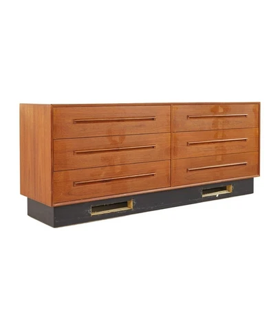 Westnofa Mid Century Teak 6 Drawer Lowboy Dresser Cover