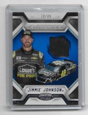2018 Panini Certified Racing NASCAR Cup Swatches BLUE Jimmie Johnson 18/49