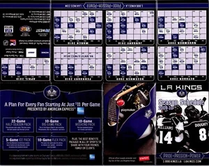 POCKET SCHEDULE Los Angeles Kings (2009 - 2010) NHL Hockey Champions L.A. - Picture 1 of 3