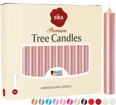 Velas de árbol de Navidad Eika Premium - Juego de 20 - Hechas en Europa - Sin perfume Foto 1 de 4