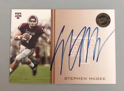 Stephen McGee 2009 Press Pass Autographs Bronze - Image 1 of 3