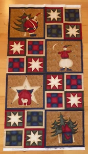 Patchwork Quilt Stoff Panel Moda Holiday Happenings Weihnachten Advent Santa - Bild 1 von 4