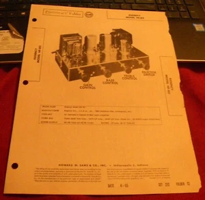 REGENCY 4 CHANNEL 10 WATT AUDIO AMPLIFIER MODEL: HF-80 (SAMS PHOTOFACT 272-12) - Picture 1 of 1