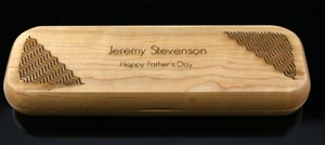 TIMBER WOODEN PEN SET FATHERS DAY GIFT WITH PERSONALISED LASER ENGRAVING - Bild 1 von 11