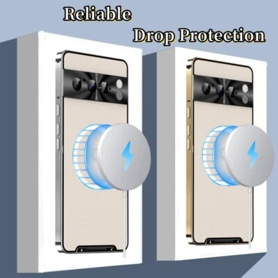 For Google Pixel 9 Pro XL 8 7 Pro 8A 7A Frosted Magsafe Acrylic Metal Case Cover - Image 1 of 4