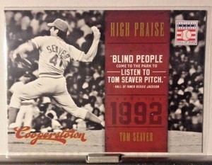 2012 PANINI COOPERSTOWN HIGH PRAISE INSERT 1992 TOM SEAVER     WM17