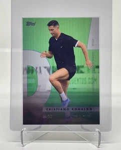 2020 Topps Cristiano Ronaldo Curated Design Man Behind the Player Green 36/50 SP - Picture 1 of 2