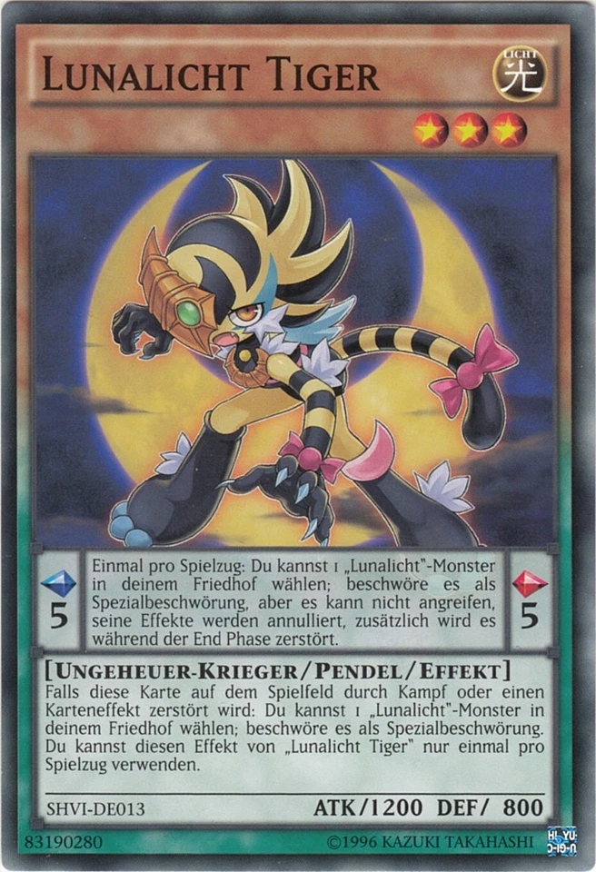 YU-GI-OH, LUNALICHT TIGER, C, SHVI-DE013, TOP - Bild 1 von 1