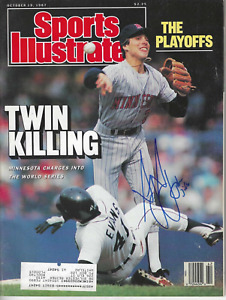 Signed Greg Gagne Minnesota Twins SI Sports Illustrated 10/19/1987 w/COA